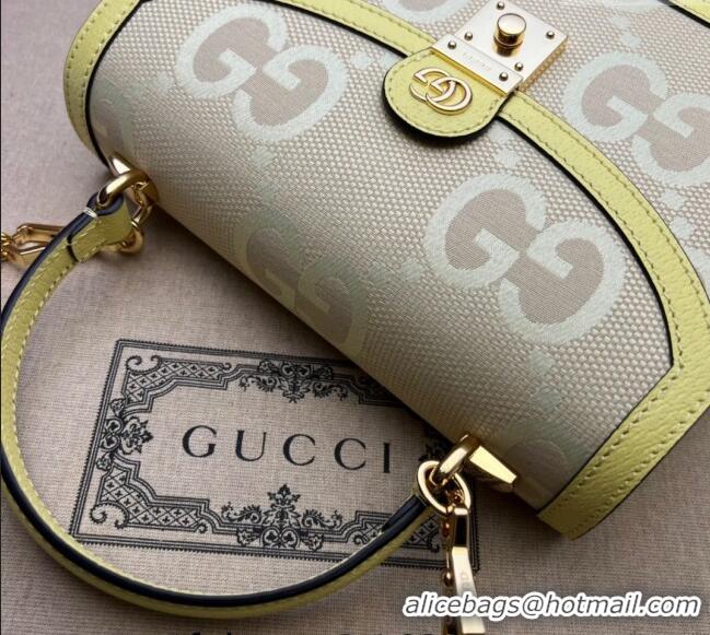 Buy Discount Gucci Ophidia Jumbo GG Small Top Handle Bag 651055 Yellow 2024