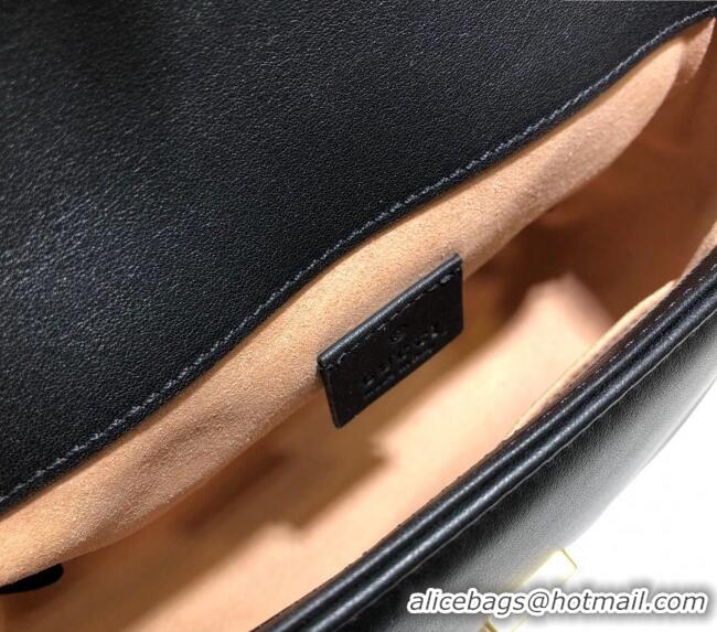 Top Grade Gucci GG Marmont Leather Mini Top Handle Bag 547260 Black 2024