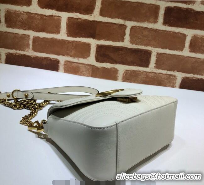 Best Product Gucci GG Marmont Leather Mini Top Handle Bag 547260 White 2024