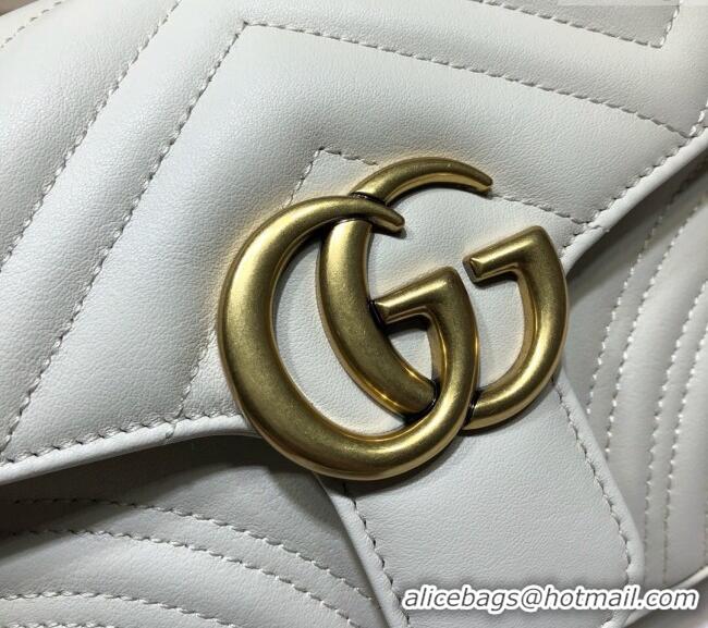 Best Product Gucci GG Marmont Leather Mini Top Handle Bag 547260 White 2024