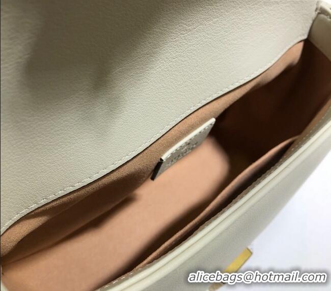 Best Product Gucci GG Marmont Leather Mini Top Handle Bag 547260 White 2024