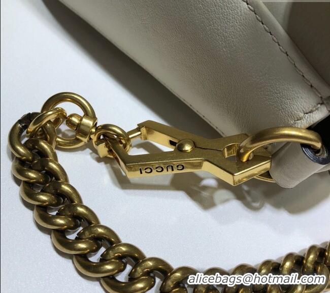 Best Product Gucci GG Marmont Leather Mini Top Handle Bag 547260 White 2024