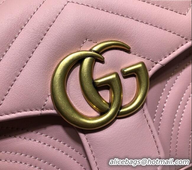 Well Crafted Gucci GG Marmont Leather Mini Top Handle Bag 547260 Light Pink 2024