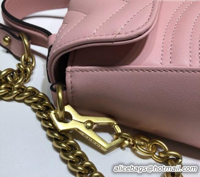 Well Crafted Gucci GG Marmont Leather Mini Top Handle Bag 547260 Light Pink 2024