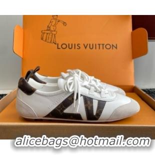 Perfect Louis Vuitton LV Sneakerina in Suede and Lambskin White 042801
