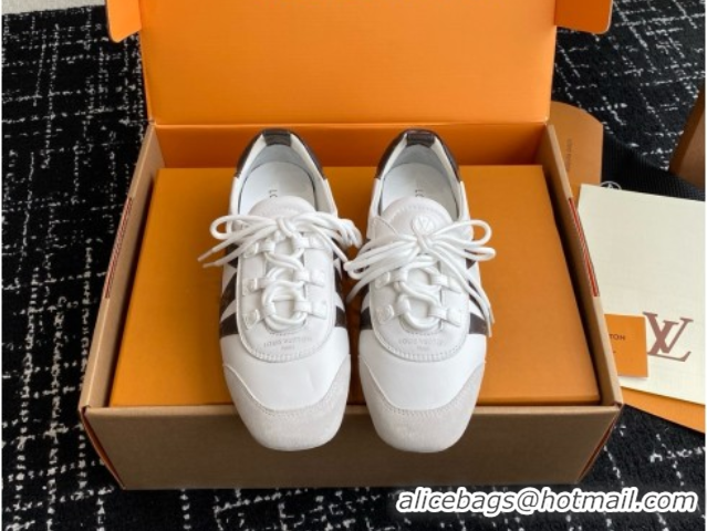 Perfect Louis Vuitton LV Sneakerina in Suede and Lambskin White 042801