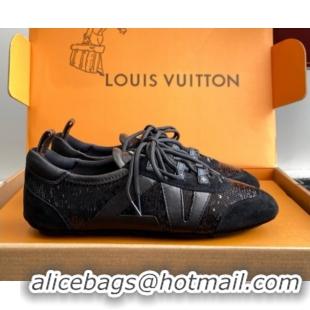 Purchase Louis Vuitton LV Sneakerina in Suede and Lambskin Black Sequins 5042806