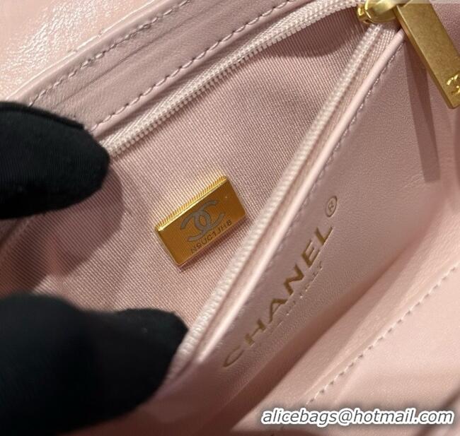 Promotional Chanel Shiny Calfskin Mini Kelly Shopping Bag AS4416 Light Pink 2025