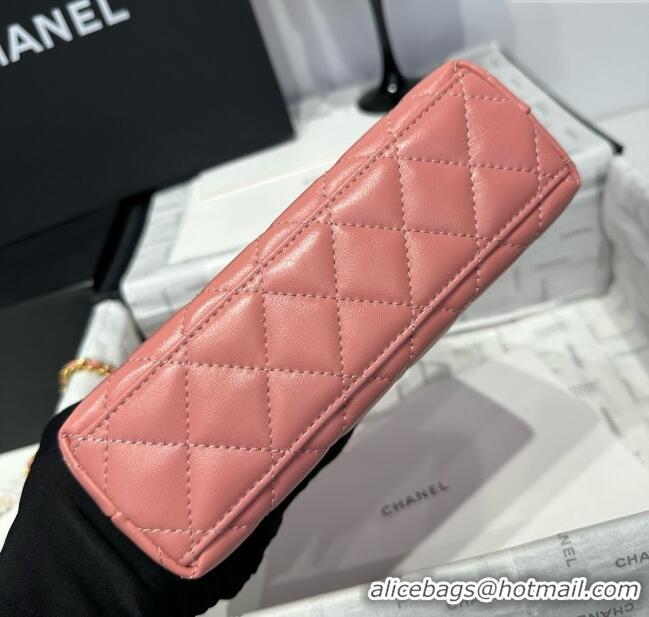 Top Grade Chanel Shiny Calfskin Mini Kelly Shopping Bag AS4416 Pink 2025