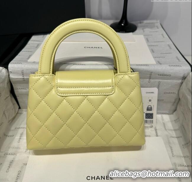 Best Price Chanel Shiny Calfskin Mini Kelly Shopping Bag AS4416 Yellow 2025