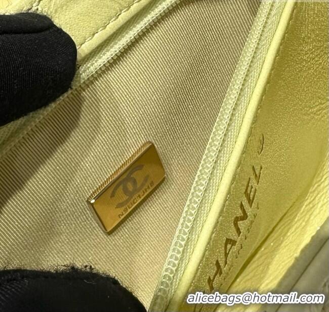 Best Price Chanel Shiny Calfskin Mini Kelly Shopping Bag AS4416 Yellow 2025