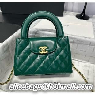 Pretty Style Chanel Shiny Calfskin Mini Kelly Shopping Bag AS4416 Green 2025
