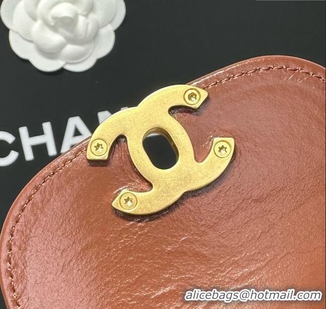 Shop Discount Chanel Shiny Calfskin Mini Kelly Shopping Bag AS4416 Brown 2025