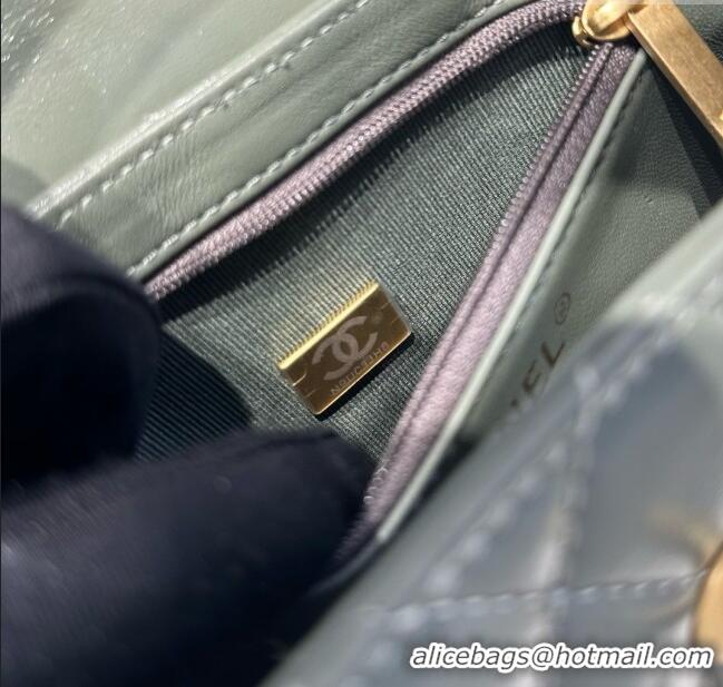 Good Looking Chanel Shiny Calfskin Mini Kelly Shopping Bag AS4416 Khaki Green 2025