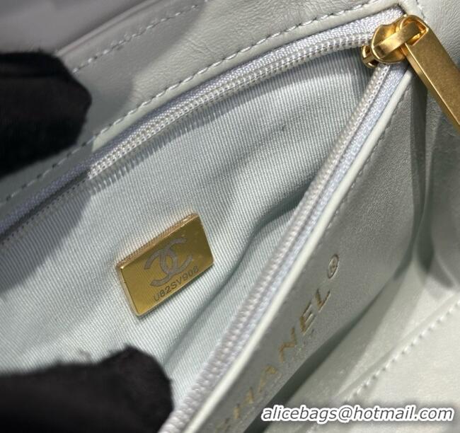 Market Sells Chanel Shiny Calfskin Mini Kelly Shopping Bag AS4416 Light Grey 2025