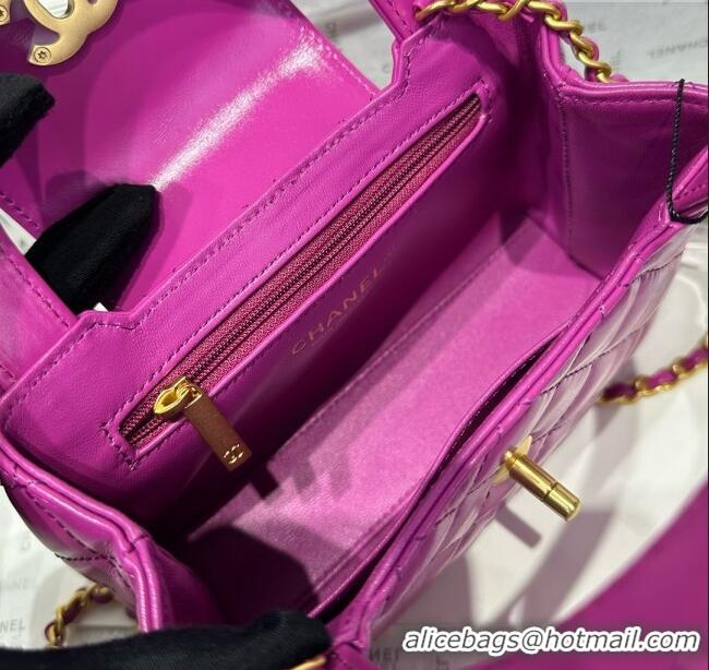 Well Crafted Chanel Shiny Calfskin Mini Kelly Shopping Bag AS4416 Rosy 2025