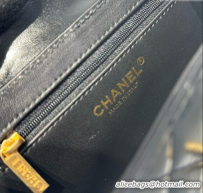 Best Price Chanel Shiny Calfskin Mini Kelly Shopping Bag AS4416 Black/Gold 2025