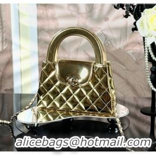 Reasonable Price Chanel Patent Calfskin Mini Kelly Shopping Bag AS4416 Gold 2025