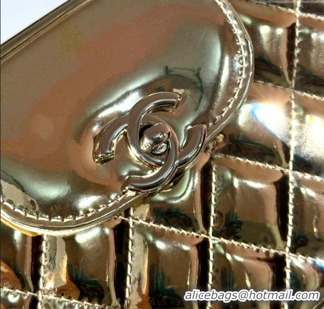 Reasonable Price Chanel Patent Calfskin Mini Kelly Shopping Bag AS4416 Gold 2025
