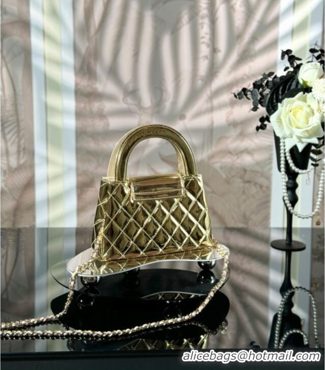 Reasonable Price Chanel Patent Calfskin Mini Kelly Shopping Bag AS4416 Gold 2025