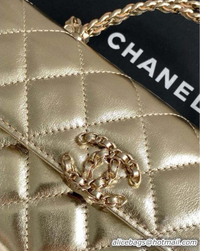 New Design Chanel Phone Holder with Chain in Lambskin AP3238 Gold Spring-Summer 2025