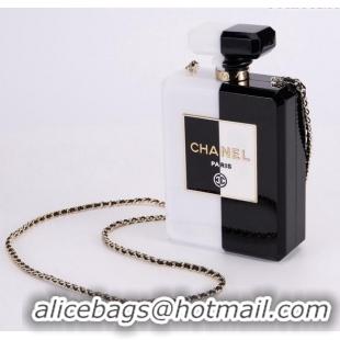 Luxury Discount Chanel Acrylic Bottle Evening Bag AS2269 White/Black 2025