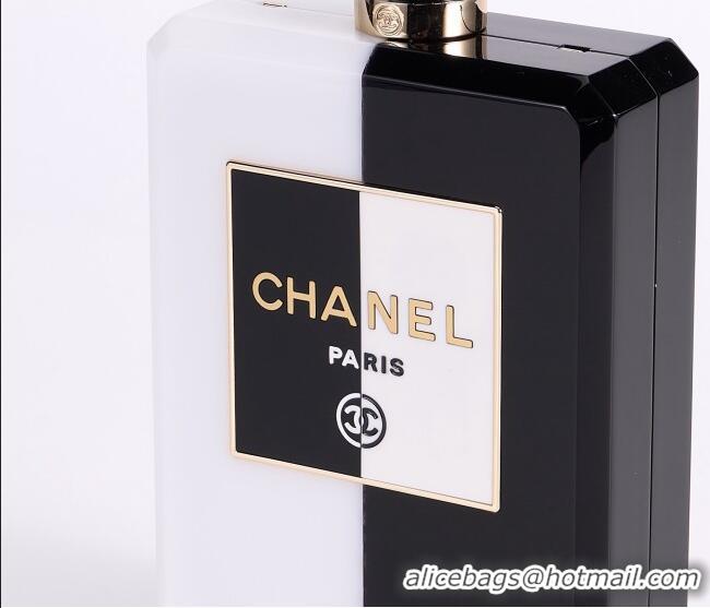 Luxury Discount Chanel Acrylic Bottle Evening Bag AS2269 White/Black 2025