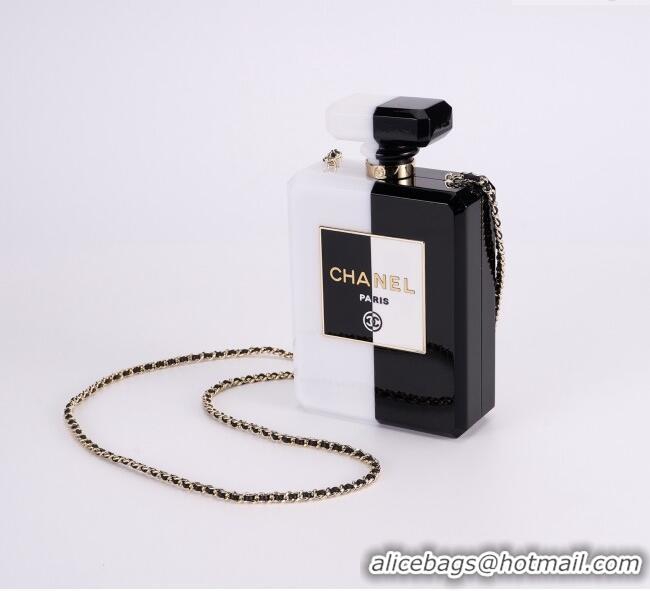 Luxury Discount Chanel Acrylic Bottle Evening Bag AS2269 White/Black 2025