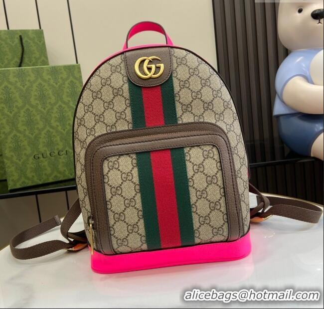 New Style Gucci Ophidia GG Small Backpack 547965 Fuchsia 2024