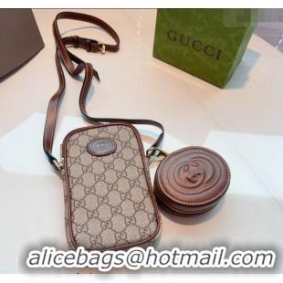 Buy Inexpensive Gucci GG Canvas Phone Holder Mini Bag G0510 2024