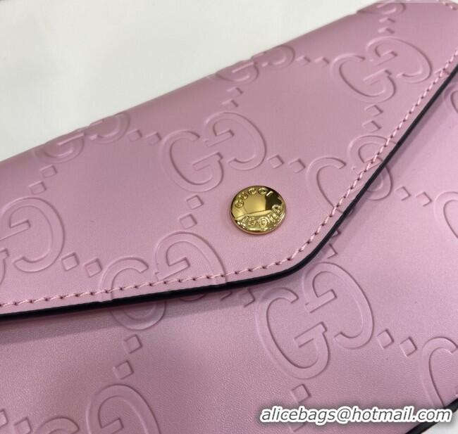 Top Quality Gucci GG Leather Super Mini Shoulder Bag 772794 Lilac/Black 2024