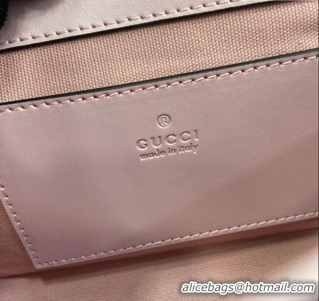 Top Quality Gucci GG Leather Super Mini Shoulder Bag 772794 Lilac/Black 2024
