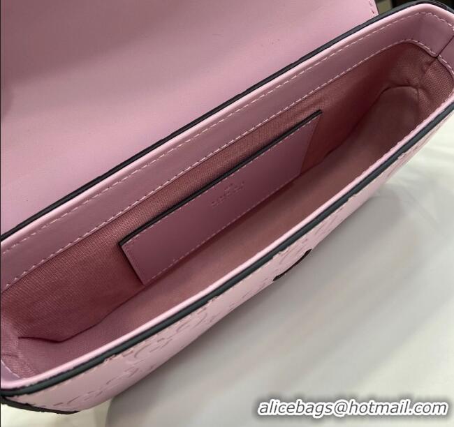 Top Quality Gucci GG Leather Super Mini Shoulder Bag 772794 Lilac/Black 2024