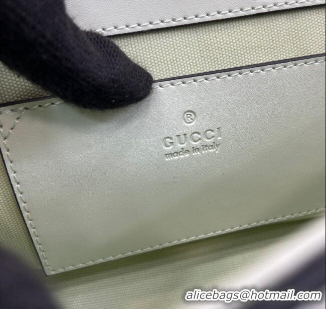 Top Quality Gucci GG Leather Super Mini Shoulder Bag 772794 Green/Black 2024