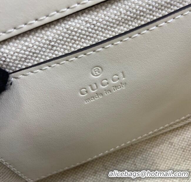 Well Crafted Gucci GG Leather Super Mini Shoulder Bag 772794 White/Black 2024