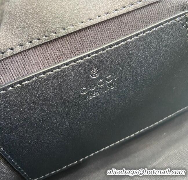 Top Design Gucci GG Leather Super Mini Shoulder Bag 772794 All Black 2024
