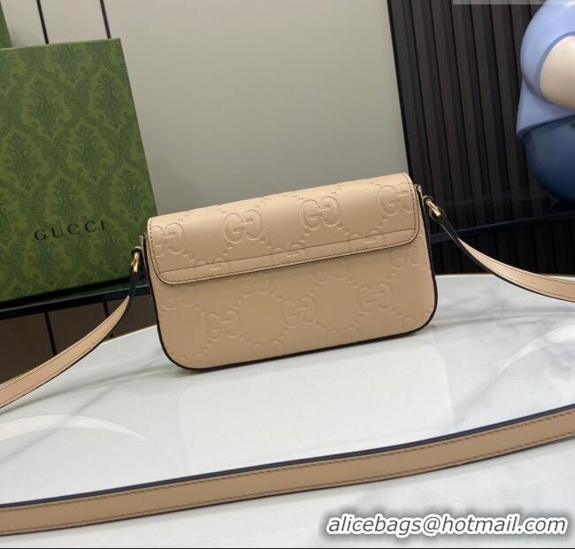​Popular Style Gucci GG Leather Super Mini Shoulder Bag 772794 Apricot/Black 2024