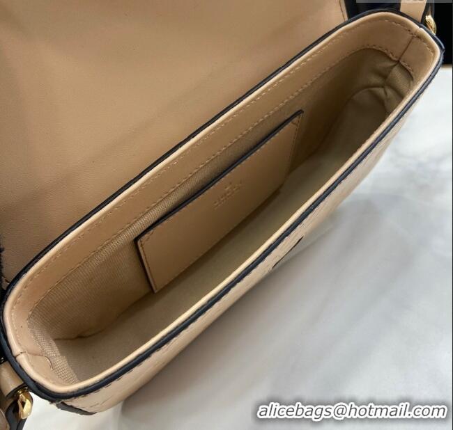 ​Popular Style Gucci GG Leather Super Mini Shoulder Bag 772794 Apricot/Black 2024