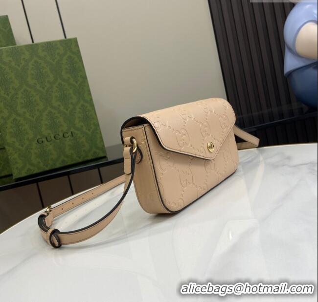 ​Popular Style Gucci GG Leather Super Mini Shoulder Bag 772794 Apricot/Black 2024