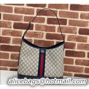 Grade Design Gucci Ophidia GG Canvas Medium Shoulder Bag 781392 Blue 2024