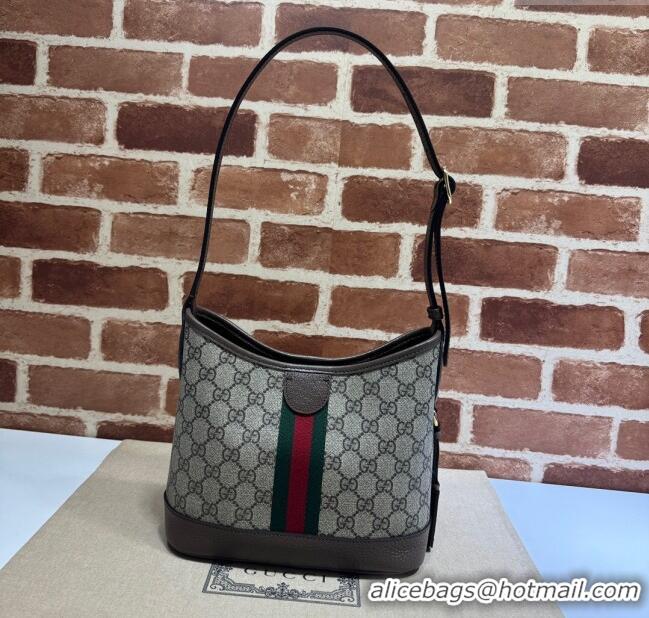 Top Grade Gucci Ophidia GG Canvas Small Shoulder Bag 781402 Brown 2024