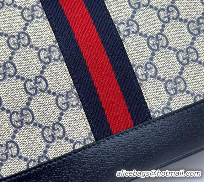 Luxury Cheap Gucci Ophidia GG Canvas Small Shoulder Bag 781402 Blue 2024