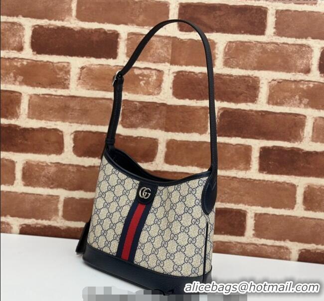 Luxury Cheap Gucci Ophidia GG Canvas Small Shoulder Bag 781402 Blue 2024