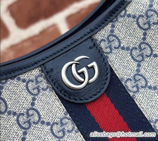 Luxury Cheap Gucci Ophidia GG Canvas Small Shoulder Bag 781402 Blue 2024