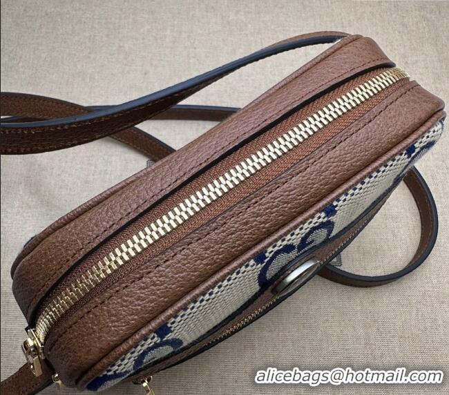 Promotional Gucci Ophidia Maxi GG Canvas Mini Bag 517350 Blue 2024