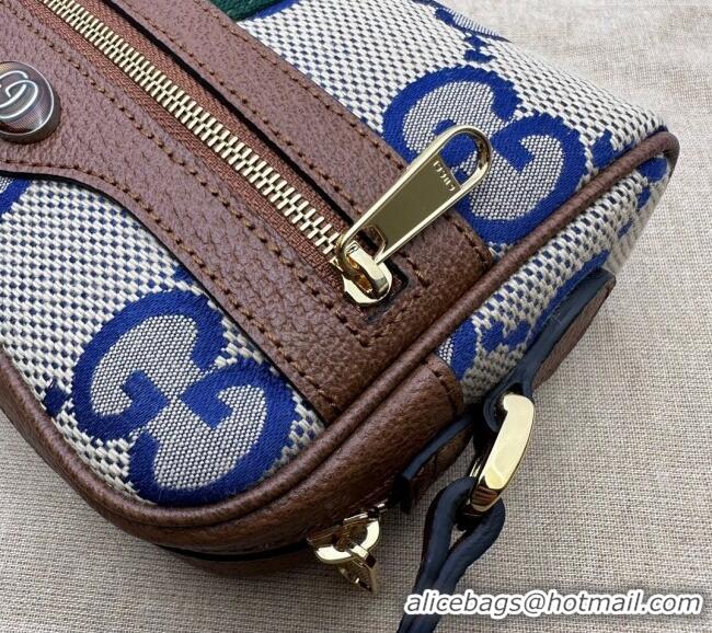 Promotional Gucci Ophidia Maxi GG Canvas Mini Bag 517350 Blue 2024