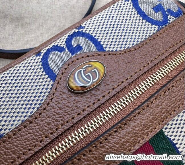 Promotional Gucci Ophidia Maxi GG Canvas Mini Bag 517350 Blue 2024