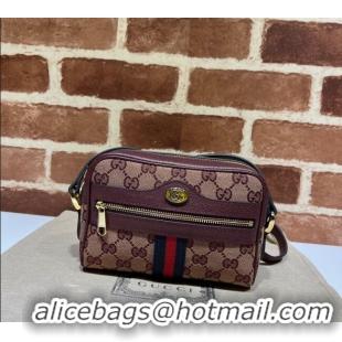 Buy Inexpensive Gucci Ophidia GG Canvas Mini Bag 517350 Burgundy 2024