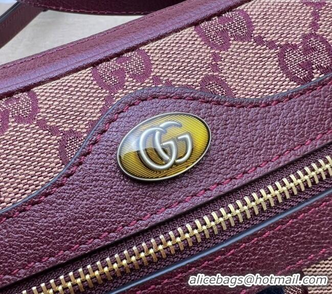 Buy Inexpensive Gucci Ophidia GG Canvas Mini Bag 517350 Burgundy 2024