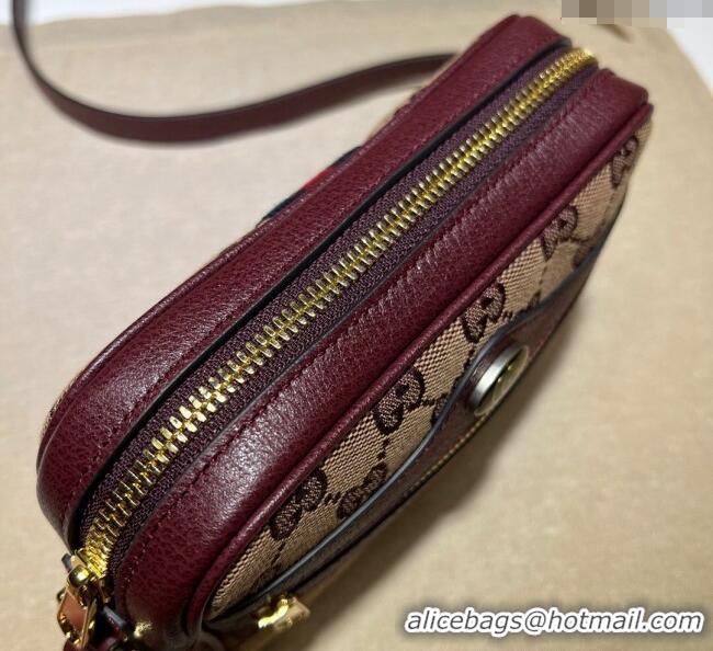 Buy Inexpensive Gucci Ophidia GG Canvas Mini Bag 517350 Burgundy 2024